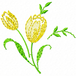 Flowers And Tree Embroidery Design 7 Flowers And Tree Embroidery Design 7